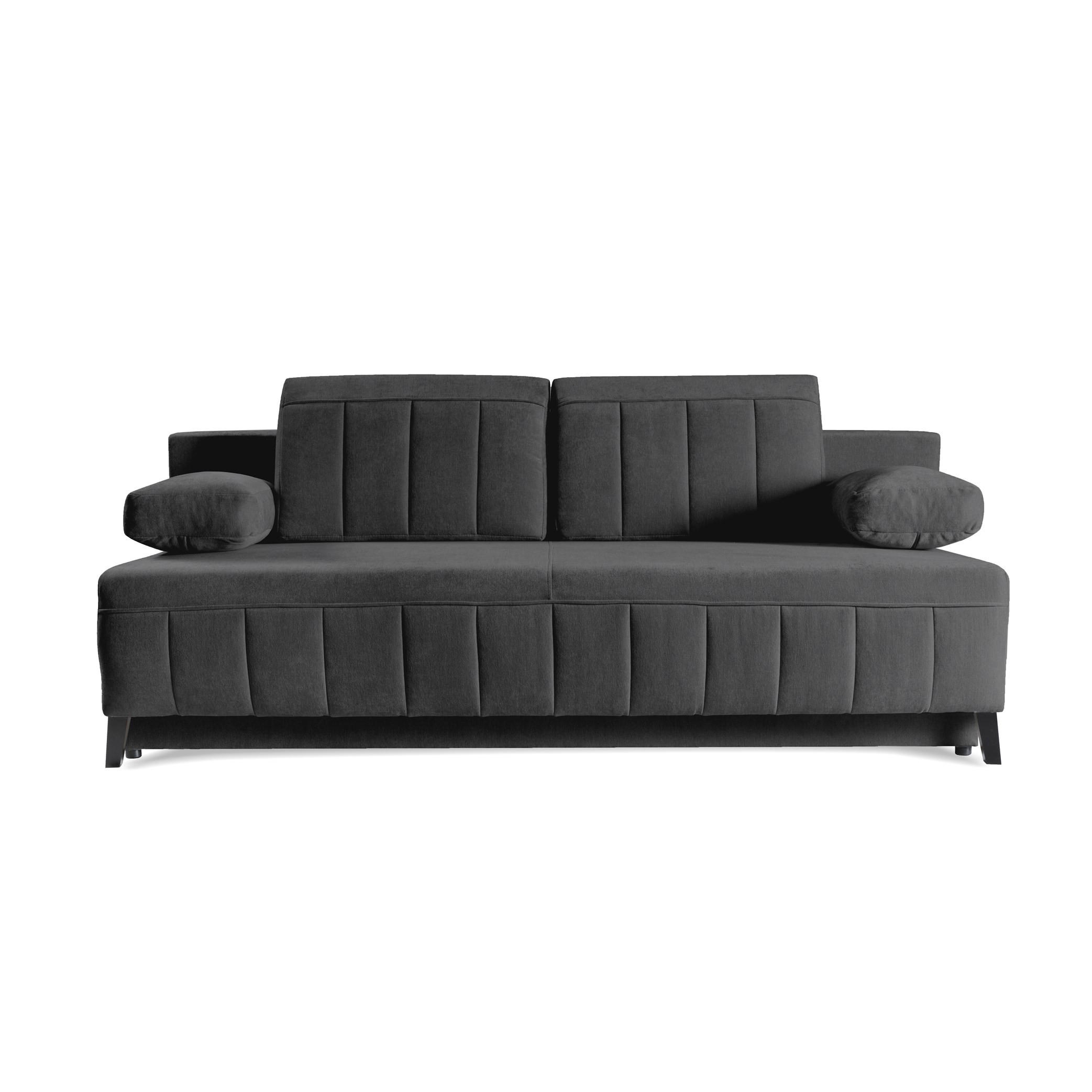SCHLAFSOFA Aruna, Schwarz - Schwarz, Textil/Metall (200/90/98cm) - Bettso