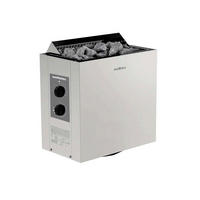 OFEN Komplett-Elektro--Set: Qubic 9,0 kW mit integrierter Steuerun - Silberfarben, Metall (50/44/28cm) - FinnTherm