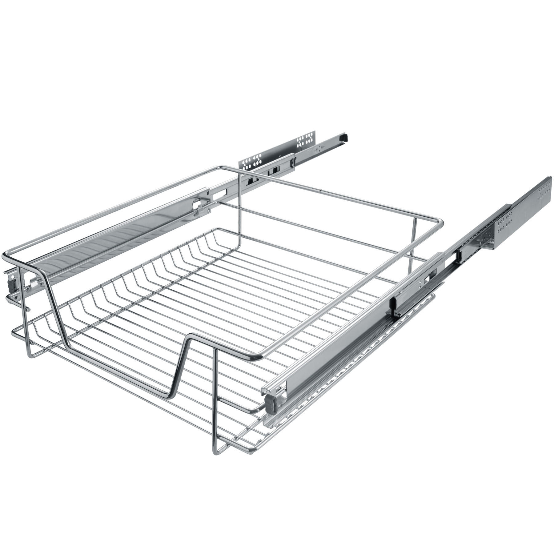 TELESKOPSCHUBLADE ,einfache Montage,grau - Grau, Metall (47/14/44cm) - tectake