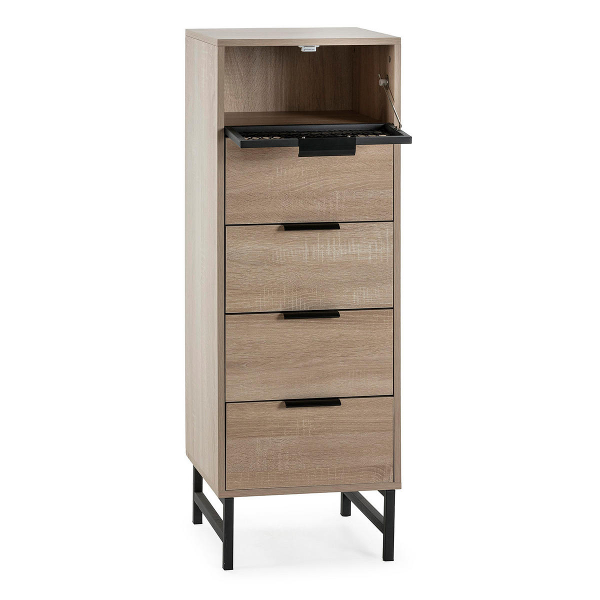 KOMMODE 40/112/40 Hera holzfarben - Honigeiche, Holzwerkstoff (40/112/40cm)