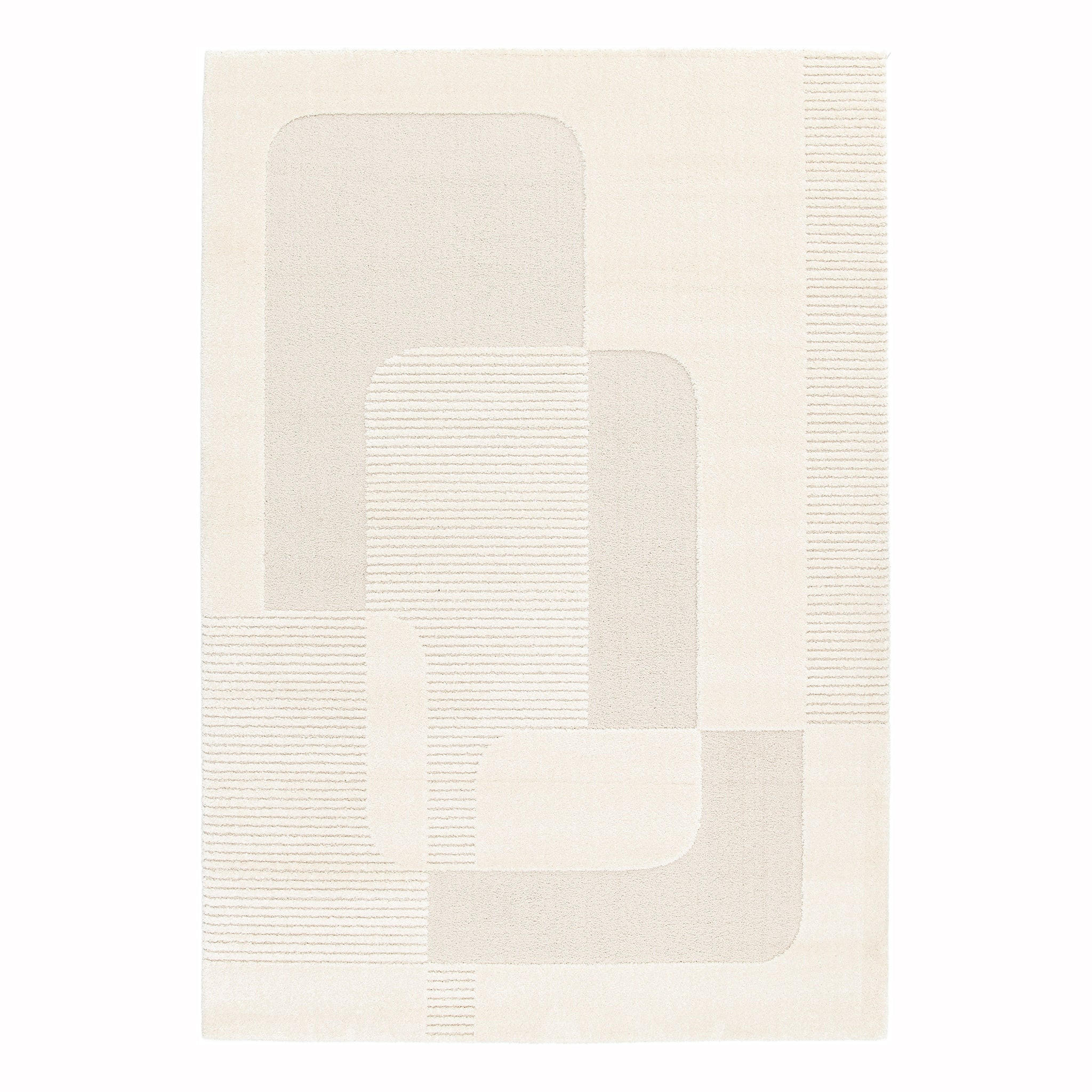 TEPPICH, Weicher, eleganter Reliefteppich weiß - Weiß, Textil (200/290cm) - AFK Living