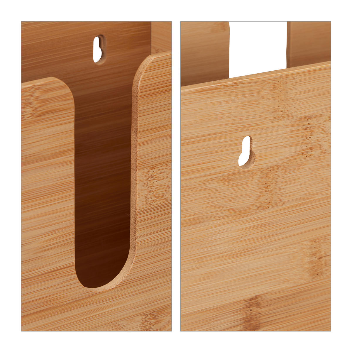 PAPIERHANDTUCHSPENDER - Hellbraun, Holz (27/20/13cm) - Relaxdays