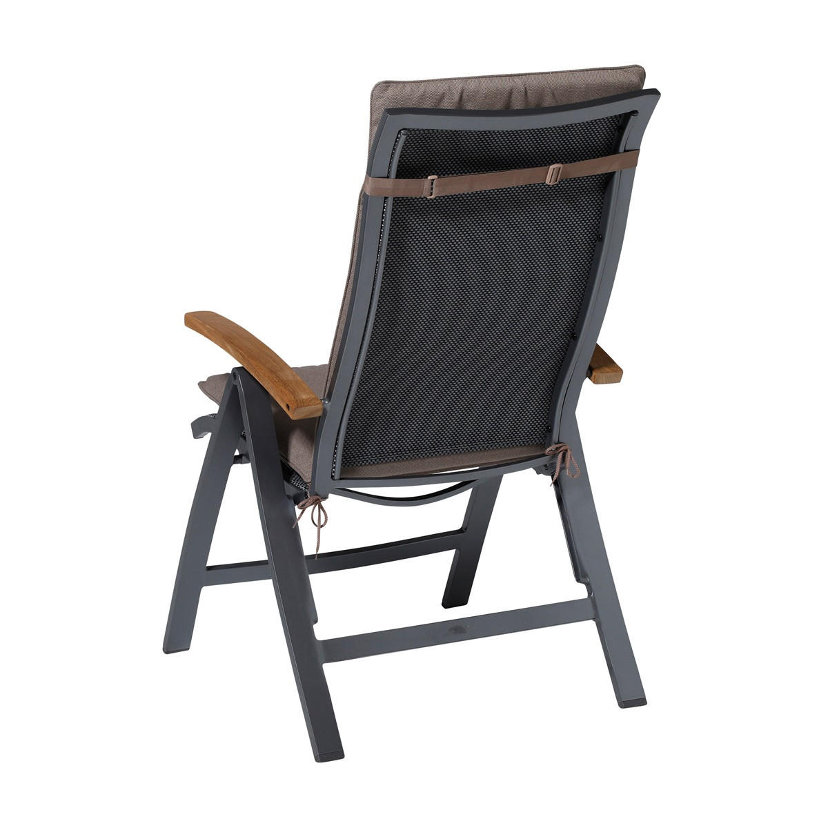 GARTENSTUHLKISSEN Manchester 120/50 cm 4er-Set - Taupe, Textil (50/8/120cm) - Madison