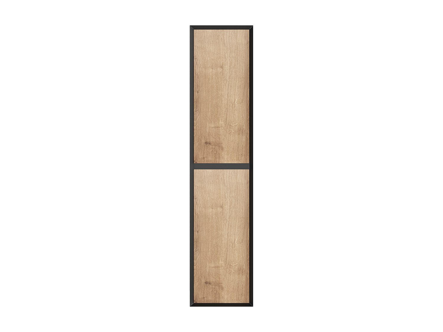BADSCHRANK - 35 cm x 25 cm - Holz, Platte - Schwarz, Naturfarben Hell - LANNICK - Schwarz/Naturfarben, Holz (35/140/25cm) - Vente-Unique