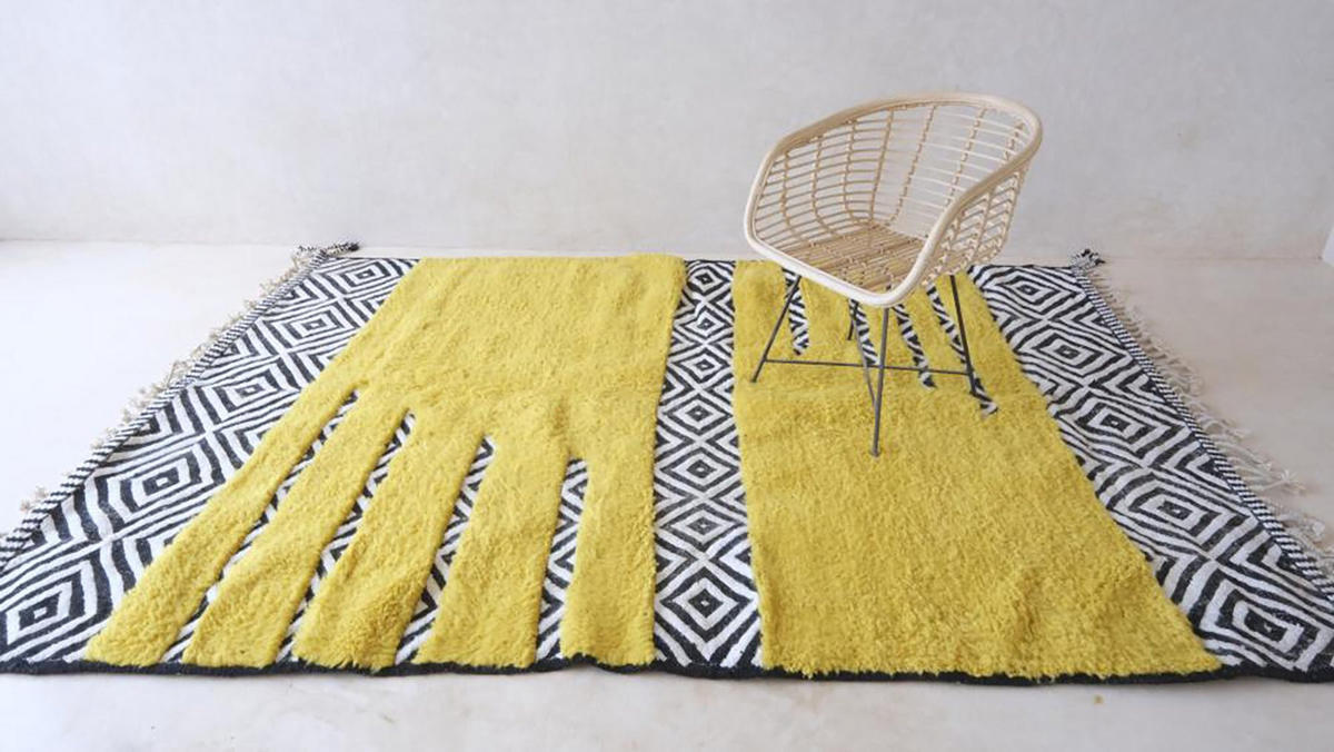 BERBERTEPPICH aus reiner Wolle 196x 296 cm - Gelb, Naturmaterialien (196/296cm) - AFK Living