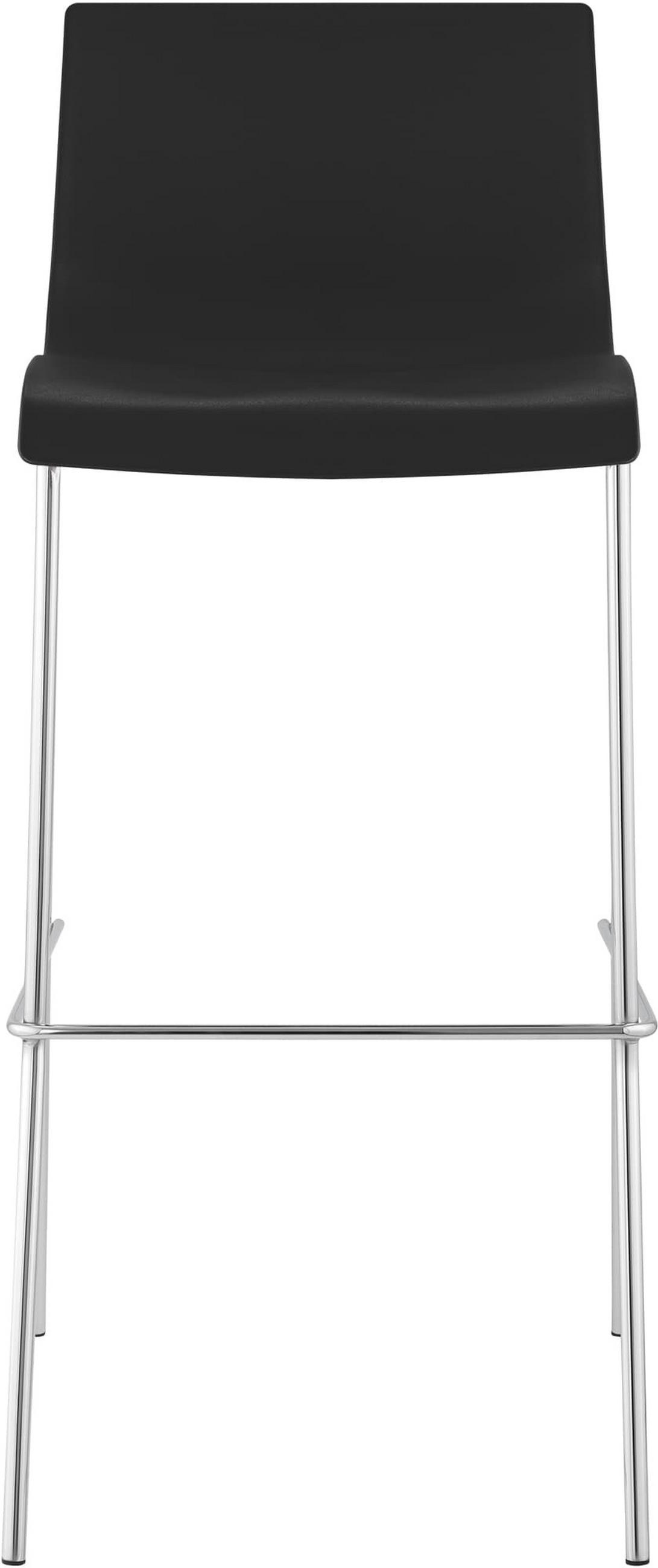 BARHOCKER Kunststoff Schwarz - Chromfarben/Schwarz, Kunststoff/Metall (43/100/48cm) - CLP