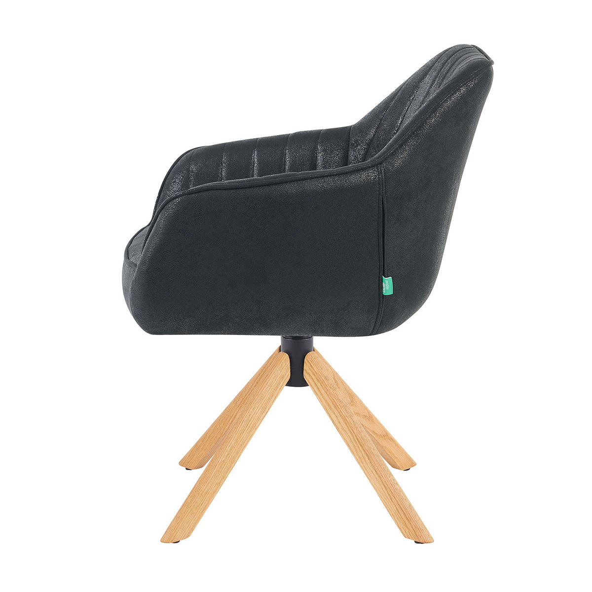 ARMLEHNSTUHL Mika-Luis 2er-Set - Honigeiche/Schwarz, Eichenholz/Holz (60/82/61cm) - DUBI Möbel