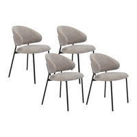 STUHL - 51cm x 54.5cm - Polyester - taupe - VOSINIA - Taupe, Textil (51/75/54.5cm) - Vente-Unique