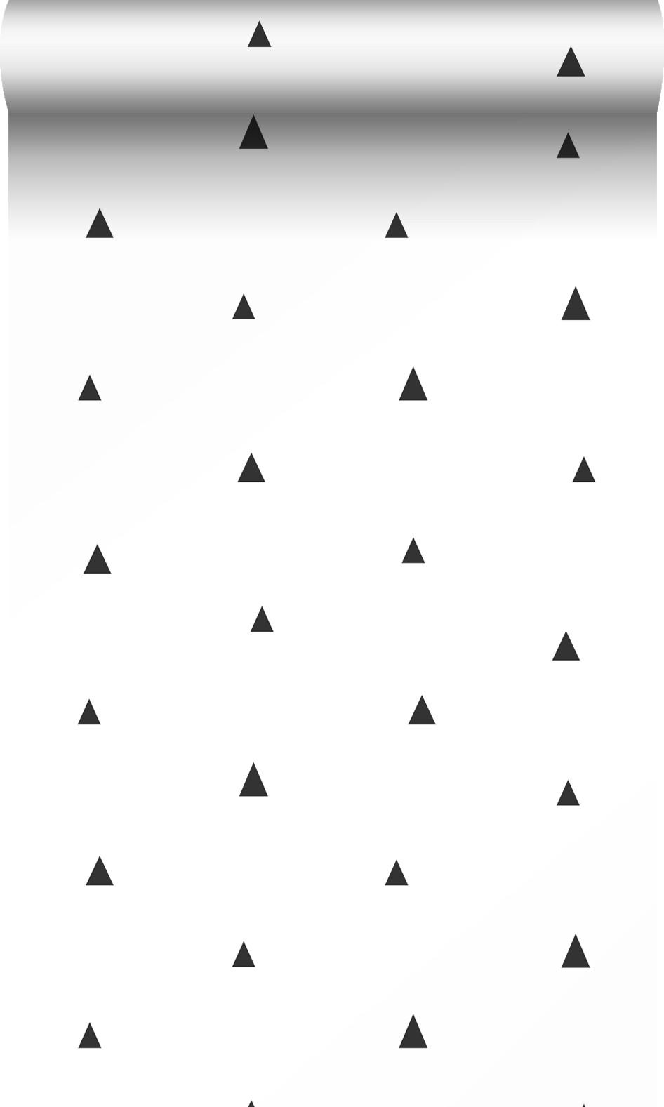 TAPETE grafische Dreiecke 53 cm x 10.05 m - Schwarz, Papier (53/0.1cm) - Origin Wallcoverings