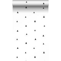TAPETE grafische Dreiecke 53 cm x 10.05 m - Schwarz, Papier (53/0.1cm) - Origin Wallcoverings
