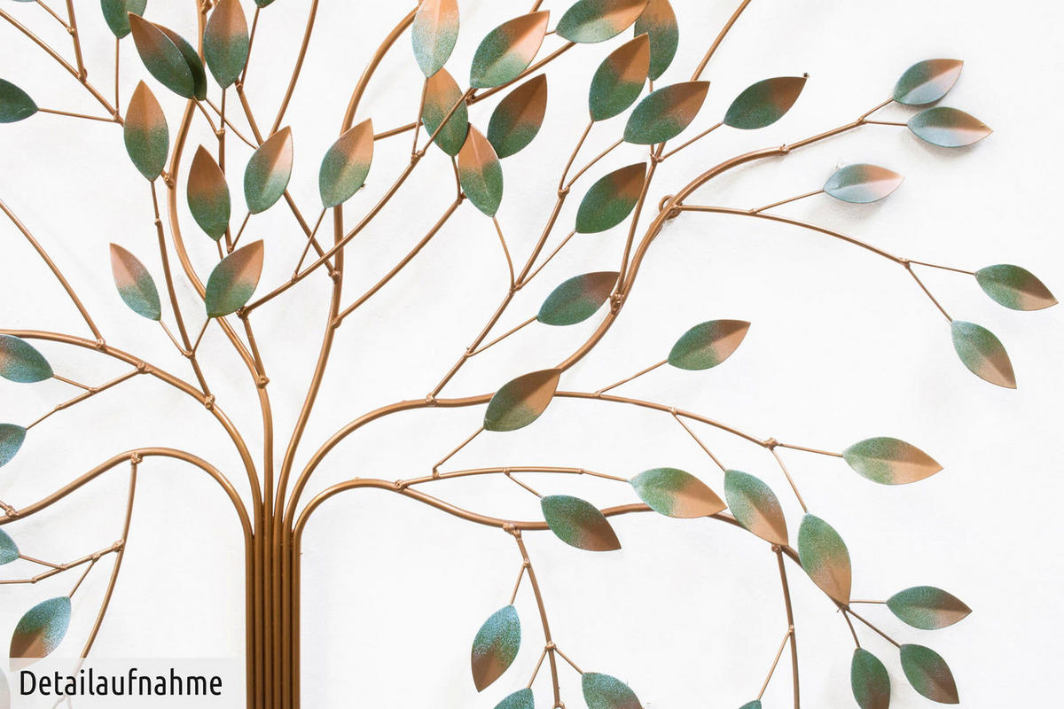 WANDDEKO Braun 98/98 cm - Braun, Metall (2.2/98/5cm) - KUNSTLOFT