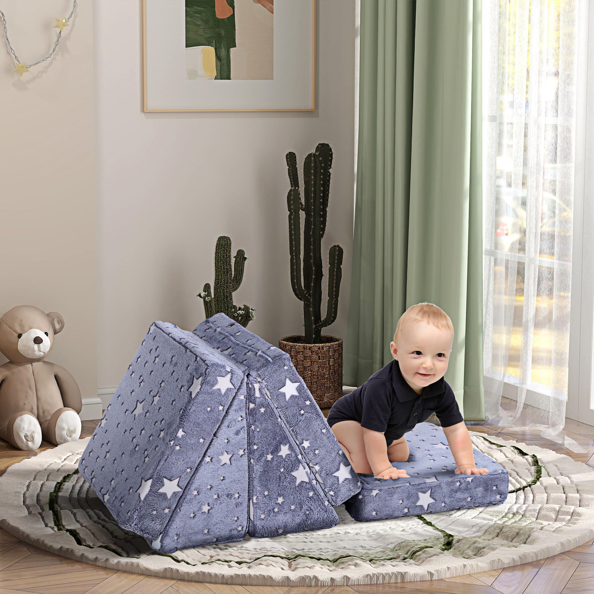 KINDERSOFA-SET - Grau, Textil (48/27.5/50cm) - AIYAPLAY