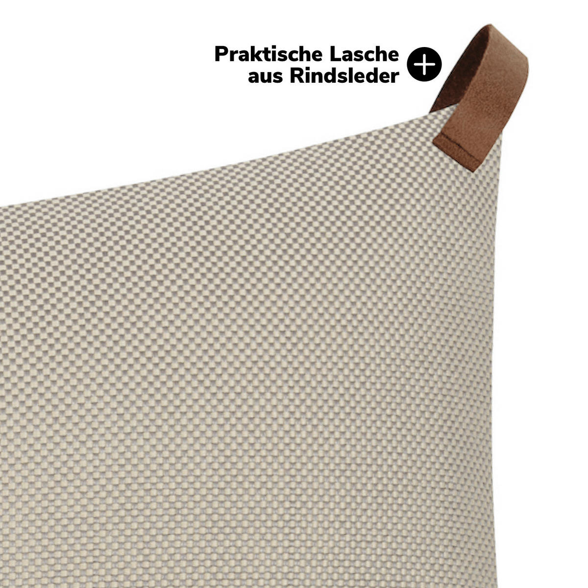 KISSENBEZUG Outdoor Das Sonnenplätzchen - Beige, Kunststoff (50/1cm) - Mokebo