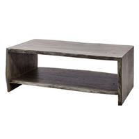 COUCHTISCH 120x60x45 Akazie grau lackiert PURE ACACIA #430 - Grau, Holz (120/60/45cm) - Massivmoebel24