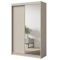 SCHWEBETÜRENSCHRANK mit Spiegel Fiore Plus 2D1L 150 Kaschmir/Gold - Kaschmir/Goldfarben, Holzwerkstoff/Metall (150/236/60cm) - mzm24