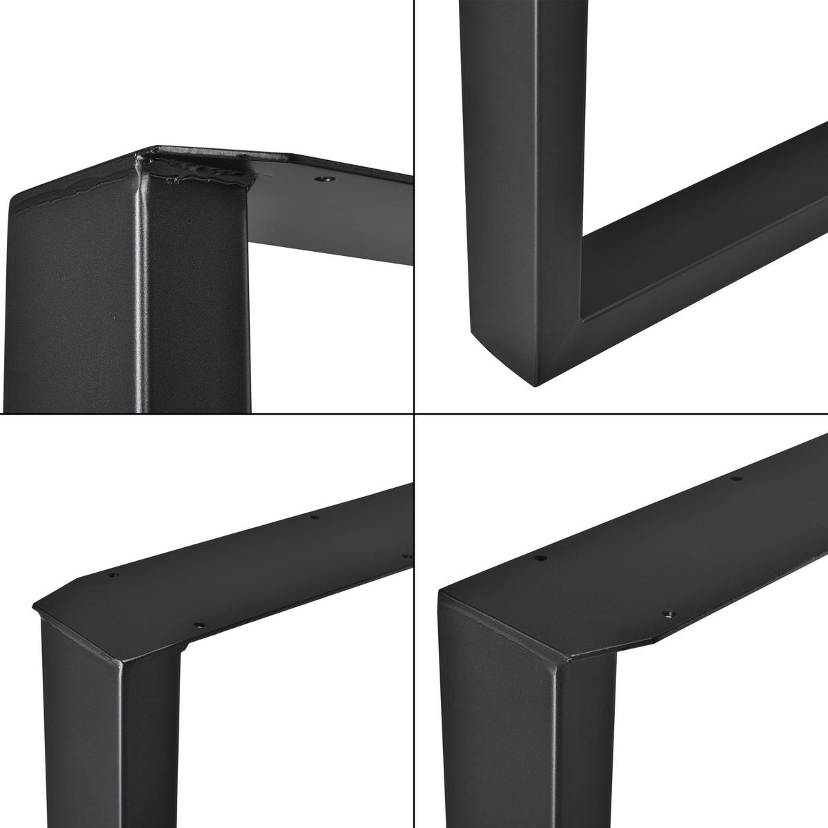 TISCHGESTELL-SET 2 TLG. Makers - Schwarz, Metall (64/40/8cm) - [en.casa]