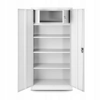 AKTENSCHRANK mit Geheimfach TOMASZ - Weiß, Metall (90/185/45cm) - Jan Nowak