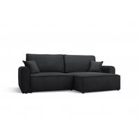 ECKSOFA mit Schlaffunktion Schwarz - Schwarz, Textil (244/148cm) - Furnisell