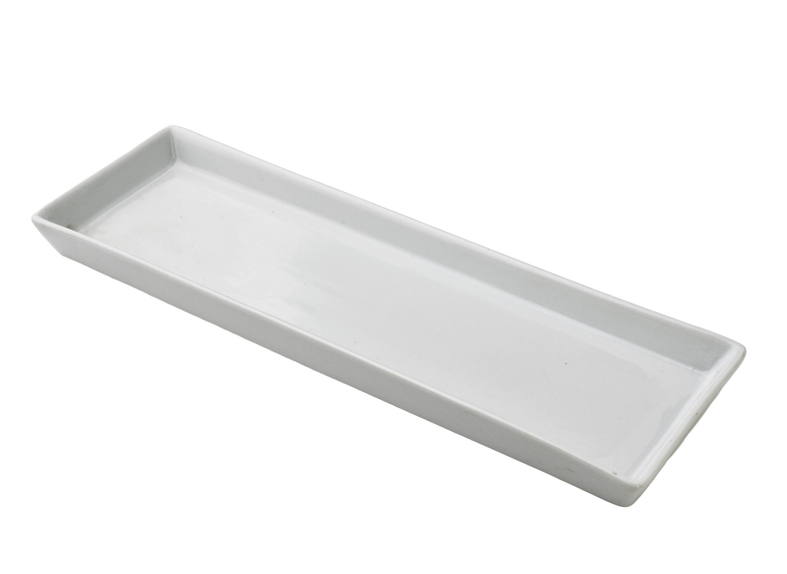 SERVIERPLATTE Basic weiß 34/10/2,5 cm Porzellan - Weiß, Keramik (10/2.5/34cm) - Mondex