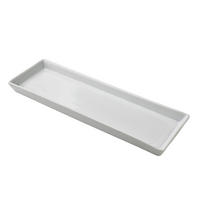 SERVIERPLATTE Basic weiß 34/10/2,5 cm Porzellan - Weiß, Keramik (10/2.5/34cm) - Mondex