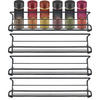 GEWÜRZREGAL-Set mit selbstklebenden Haken - Schwarz, Metall (6.2/6.8/29.2cm) - Intirilife
