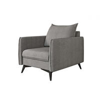 SESSEL Pulse Grau Luxusmicrofaser - Schwarz/Grau, Holz/Textil (74/86/31cm) - S-Style Möbel
