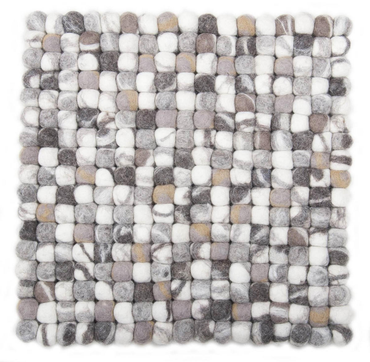 FILZTEPPICH Felty 34x34 cm - Naturfarben, Textil (34/34cm) - THEKO