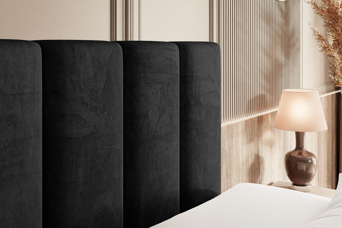 BOXSPRINGBETT elektrisch verstellbar mit 2 Matratzen H4/Taschenfederung AMEL EL 200 x 200 Schwarz - Schwarz, Holzwerkstoff (207/200cm) - ALTDECOR