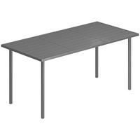 GARTENTISCH Metall Stahl Dunkelgrau - Dunkelgrau, Metall (165/80/74cm) - Outsunny