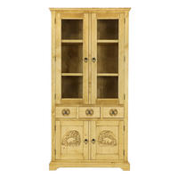 VITRINE aus Massivholz JAGNA - Honig, Holz (100/200/38cm) - Seart