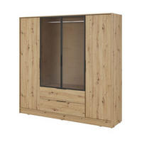 KLEIDERSCHRANK – 206 cm – Kelly – Eiche – KS-GEN0270 - Eiche Artisan, Holzwerkstoff (206/200/51cm) - hi-markt