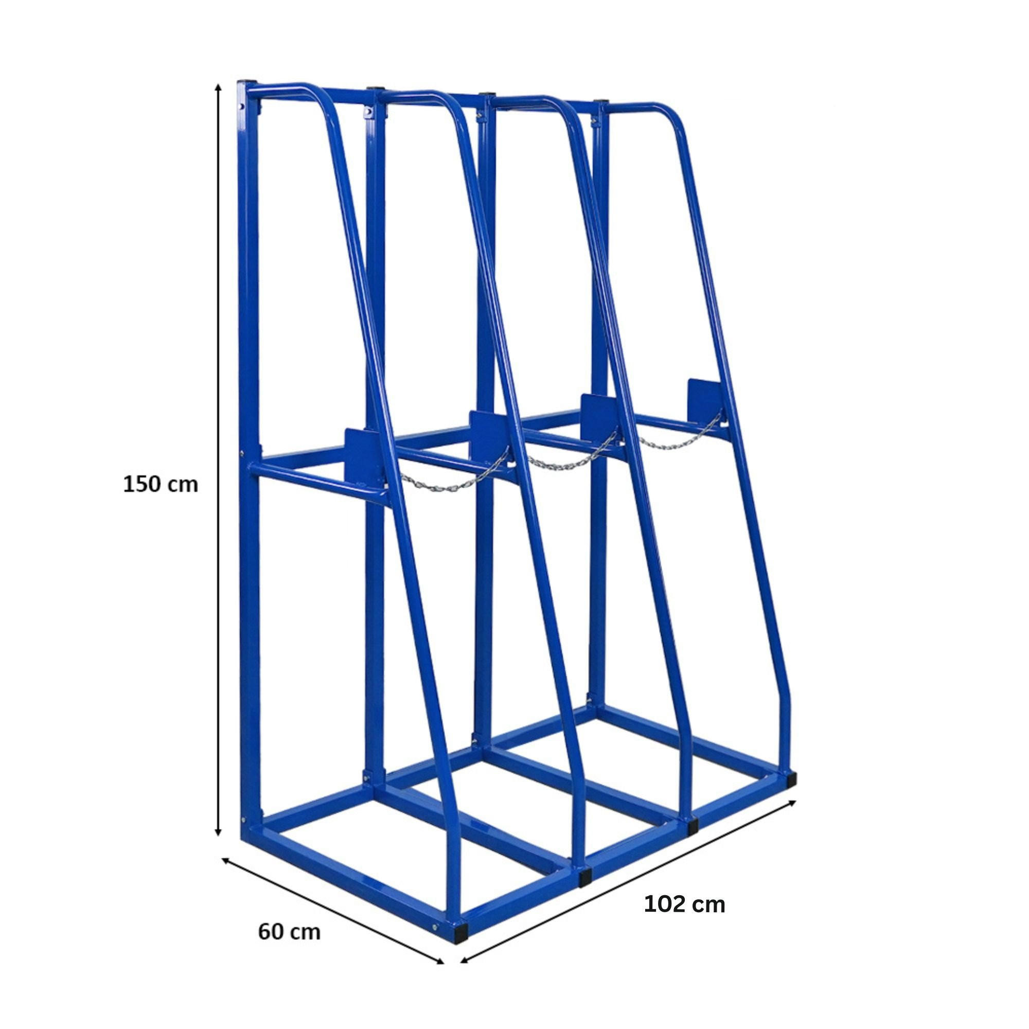 VERTIKALREGAL Rhino Komplettregal HxBxT 150x102x60cm Blau - Blau, Metall (102/150/60cm) - PROREGAL