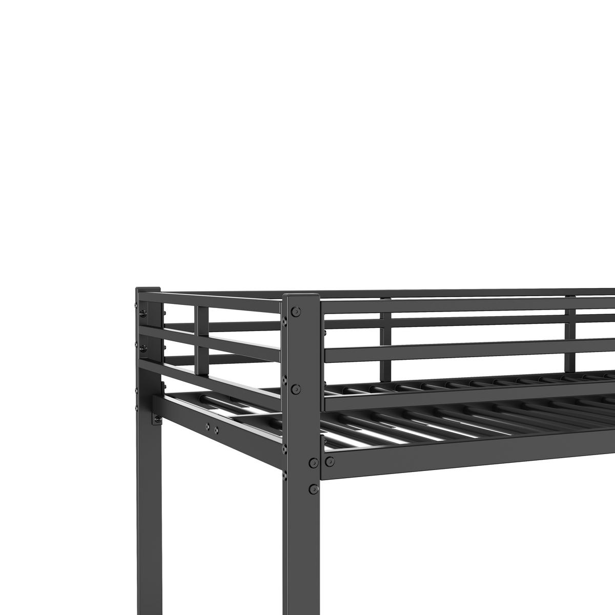 ETAGENBETT Metall-Etagenbett Schwarz - Schwarz, Metall (90/200cm) - ComfortXL