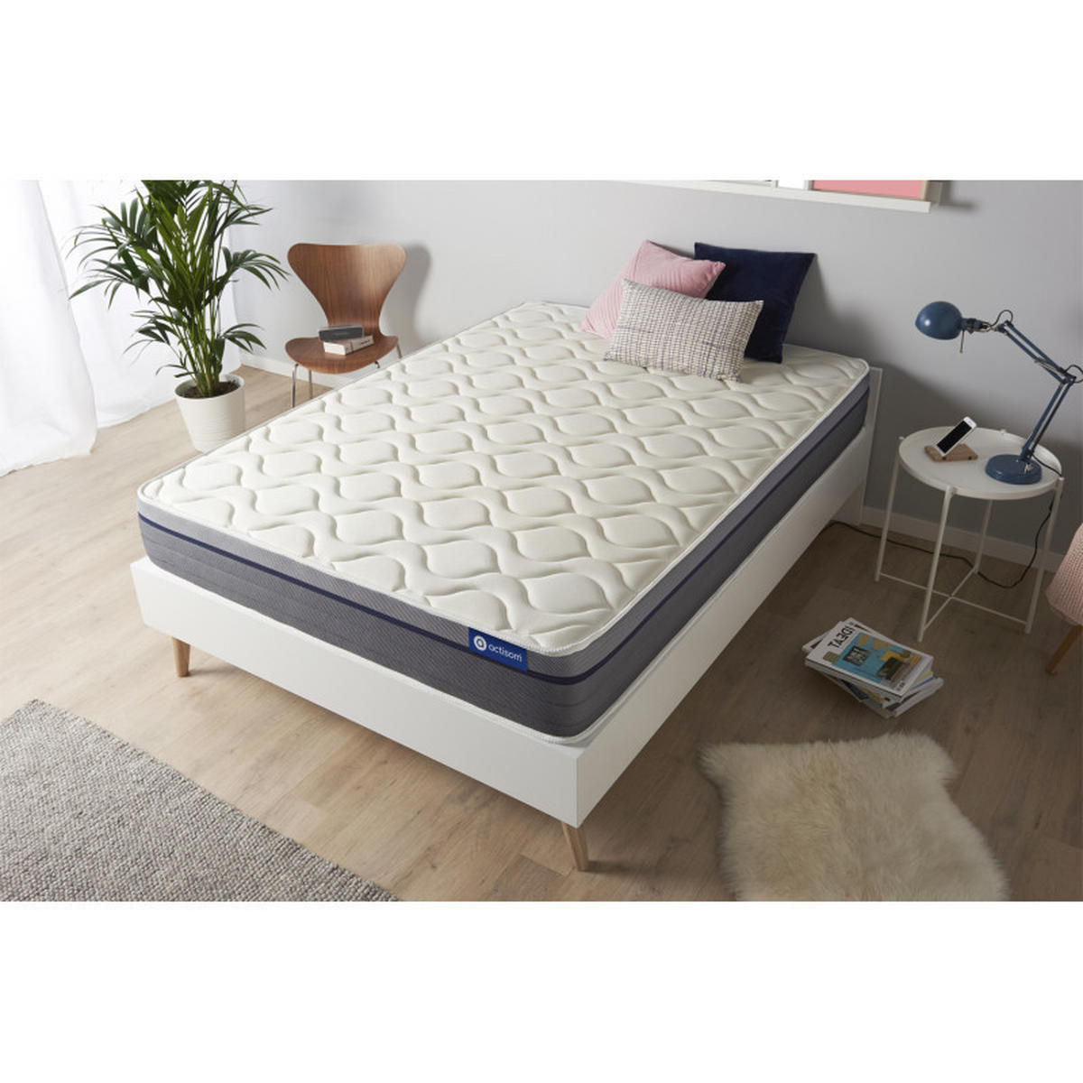 MATRATZE Actimemo zen Memory-Schaum 70 x 220 cm h1 - Weiß, Textil (70/220cm) - ACTISOM