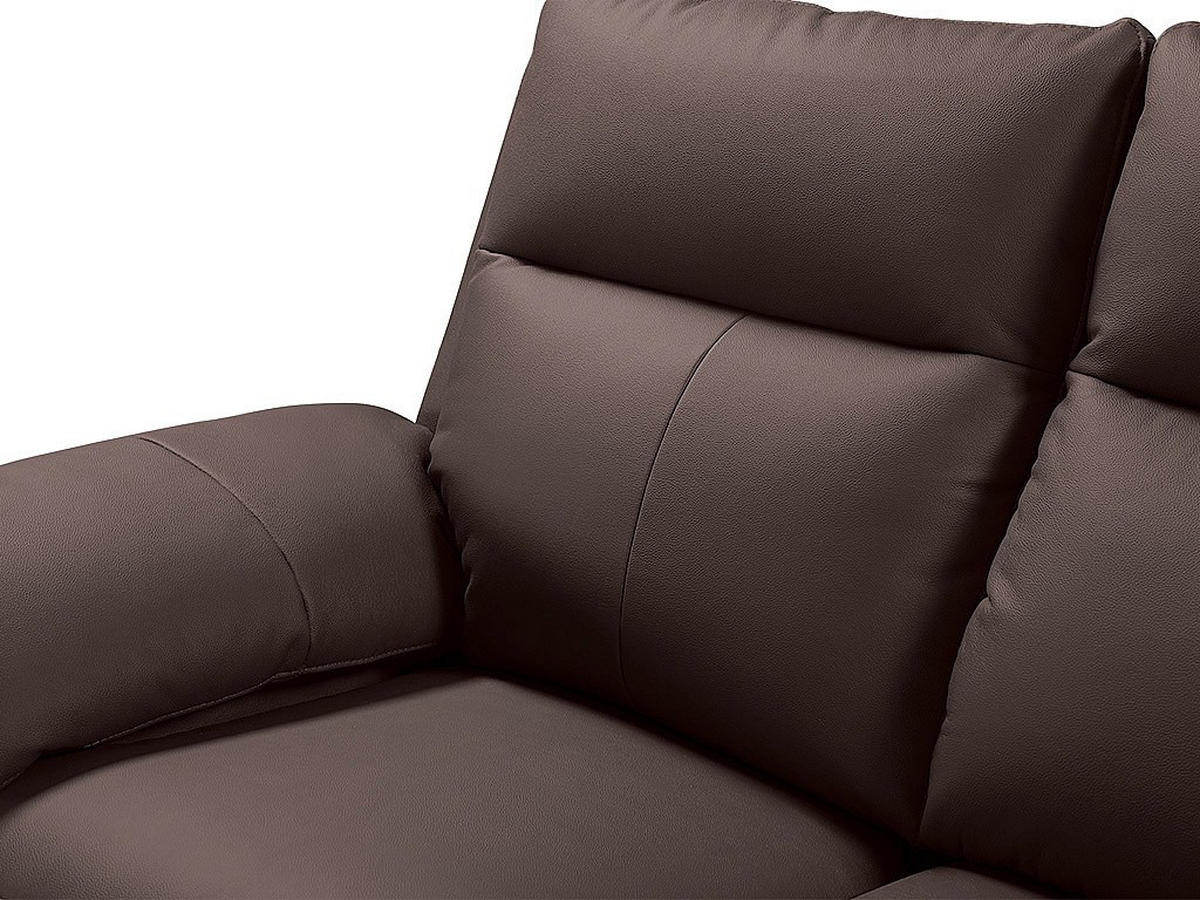 RELAXSOFA - 3 Personen - leder - schokoladenbraun Pakita - Braun, Leder (208/102/92cm) - Vente-Unique