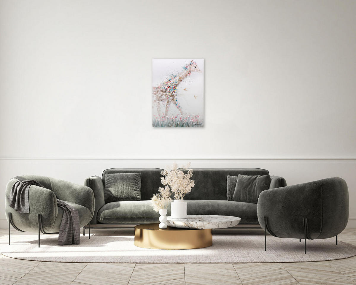 OLEJOMAĽBA 75/100 cm, More a pláž - taupe/béžová, drevo/textil (75/100cm) - KUNSTLOFT