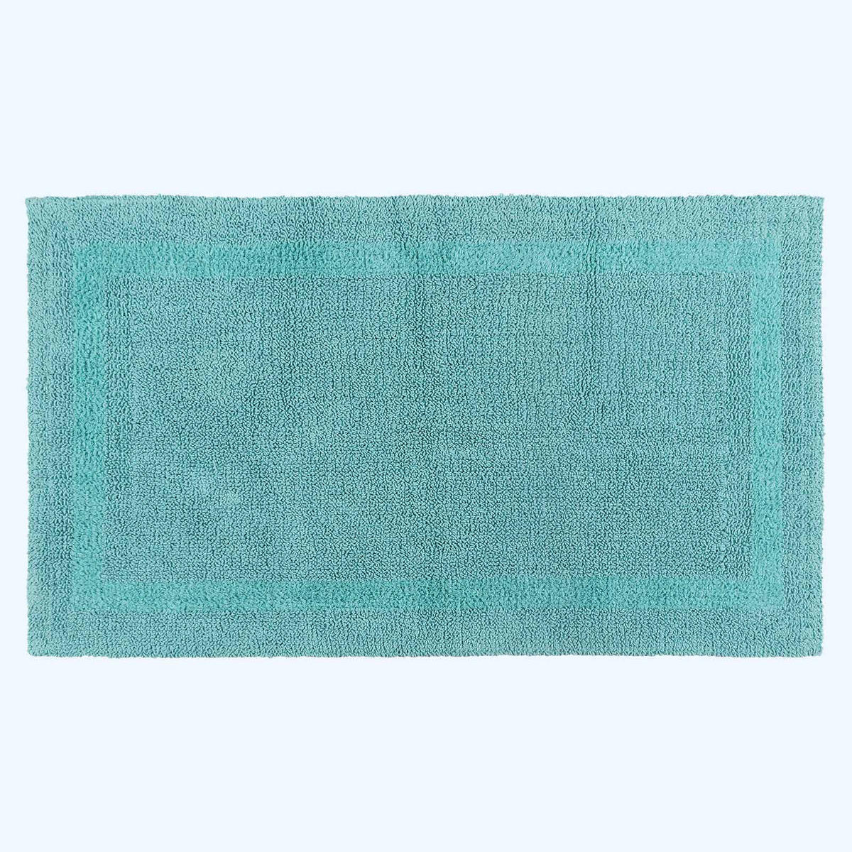 BADGARNITUR 2-tlg. Badematte & WC-Vorleger, 100% Baumwolle - Blau, Textil (80/50cm) - Homescapes