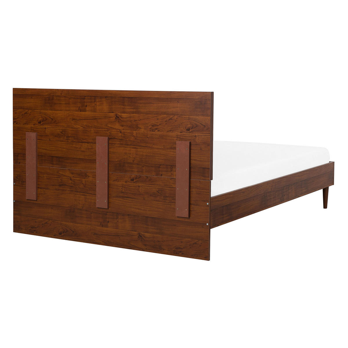 BETT 140/200cm Dunkler Holzfarbton Mialet - Dunkelbraun, Holzwerkstoff (140/200cm) - Beliani