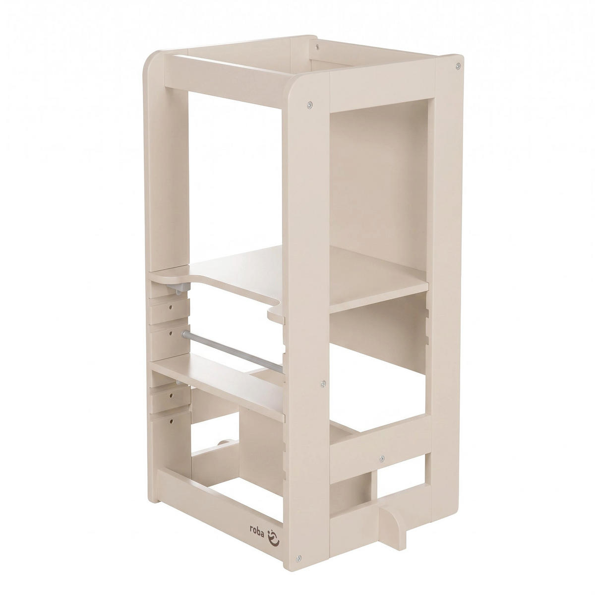 LERNTURM Step & Play 2in1 - Kaschmir, Holzwerkstoff/Metall (50.5/85/40cm) - Roba
