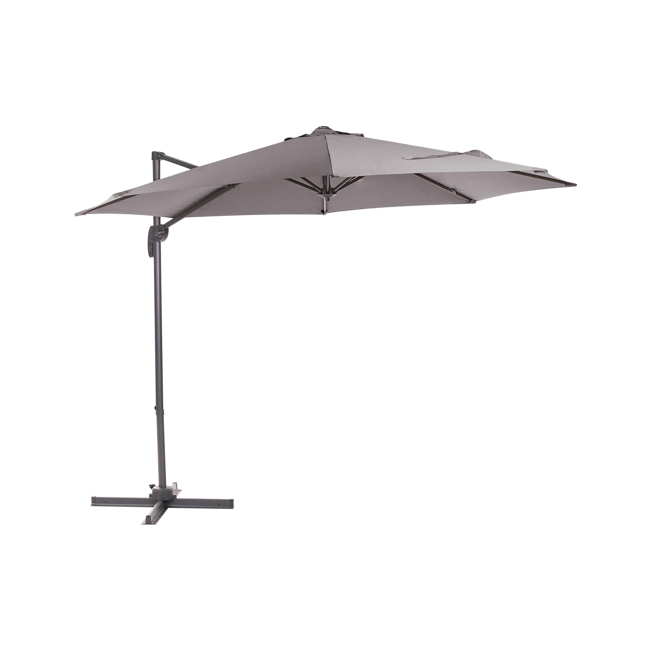 VISEĆI SUNCOBRAN tamnosivi 300 cm Savona - tamno siva/crna, tekstil (294/294cm) - Beliani