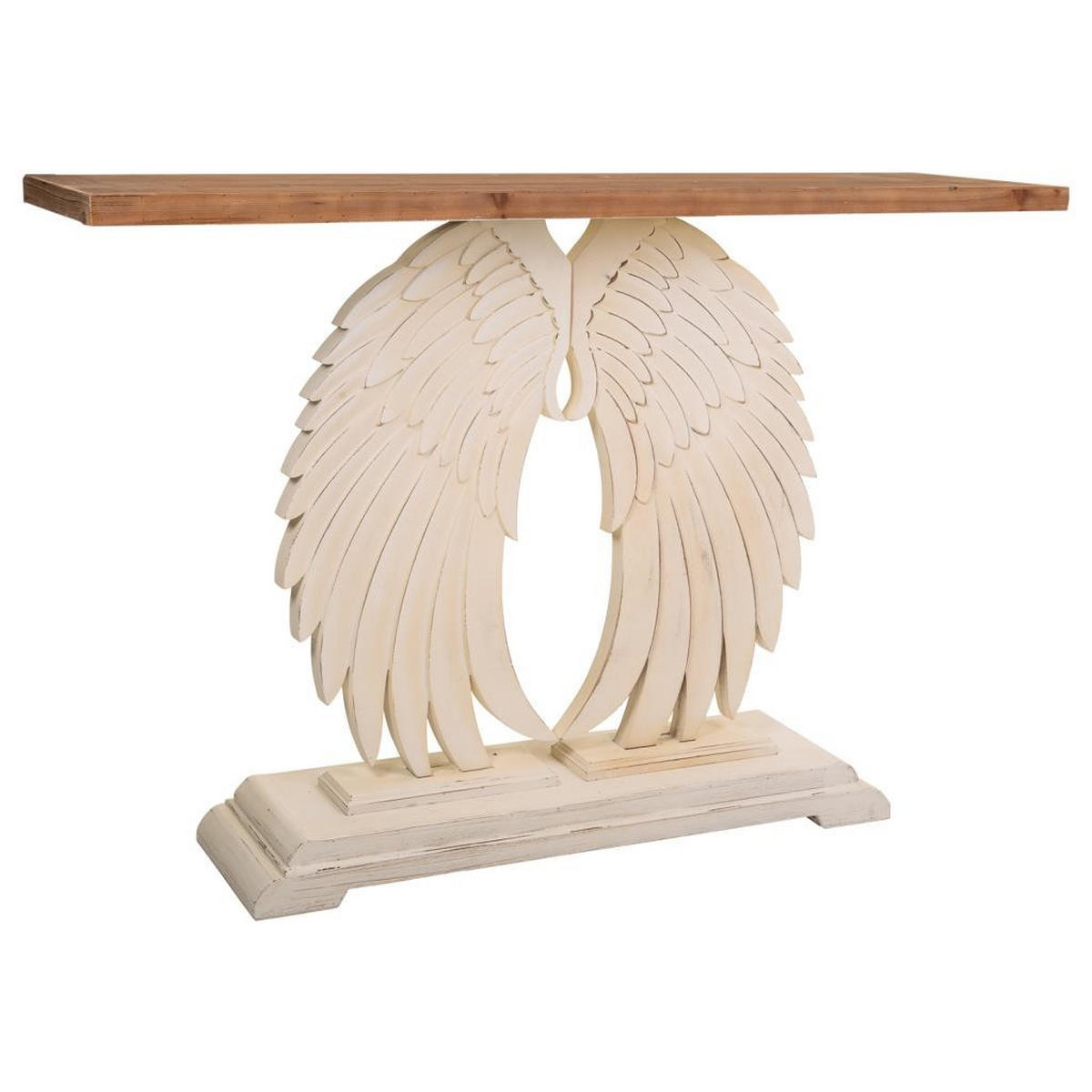 FLURTISCH aus Holz, Weiß,150x40x101 - Beige, Holz (40/150/101cm) - Wanderlust