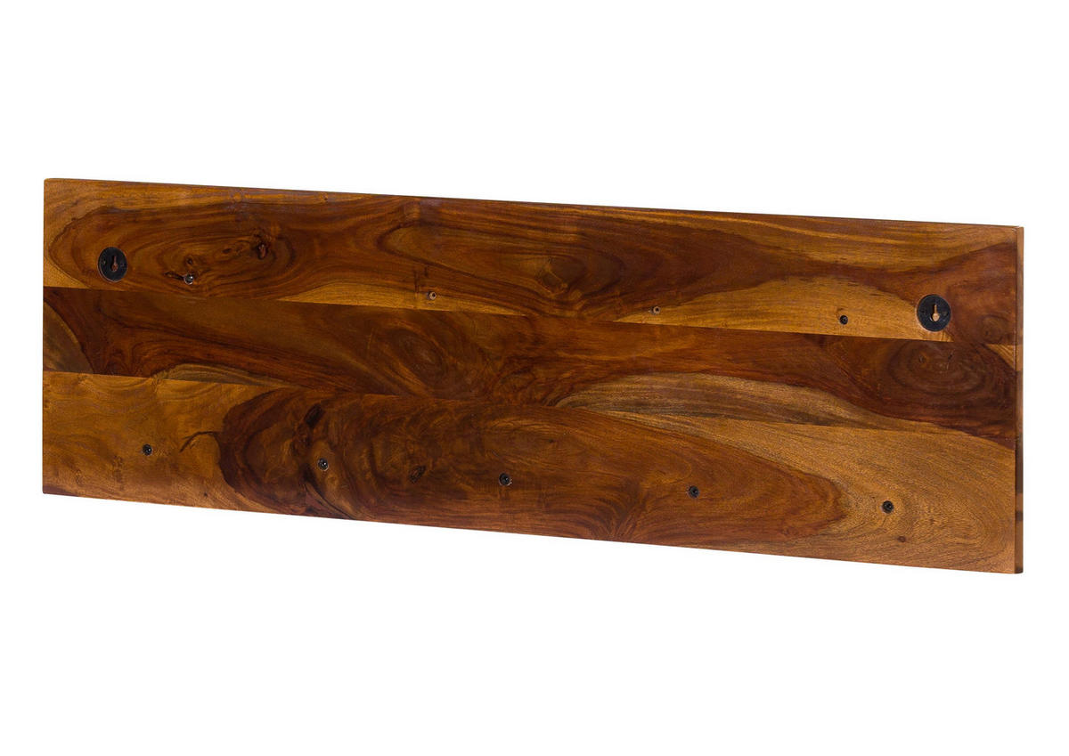 WANDGARDEROBE Sheesham 115x23x35 walnuss gewachst TORONTO #272 - Dunkelbraun, Holzwerkstoff (115/35/23cm) - Massivmoebel24