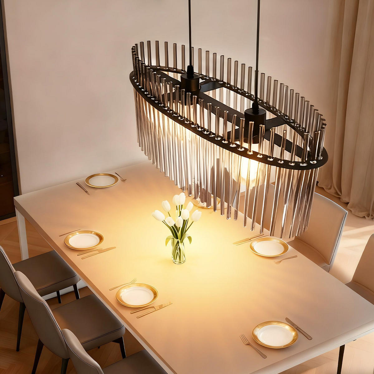 PENDELLEUCHTE BALL Ⅲ 25/60/150 cm - Schwarz, Metall (25/60/150cm) - Nettlife