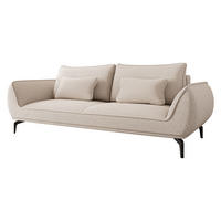 SCHLAFSOFA Cavo 3R - Schwarz/Naturfarben, Holz/Textil (249/86/118cm) - MIRJAN24