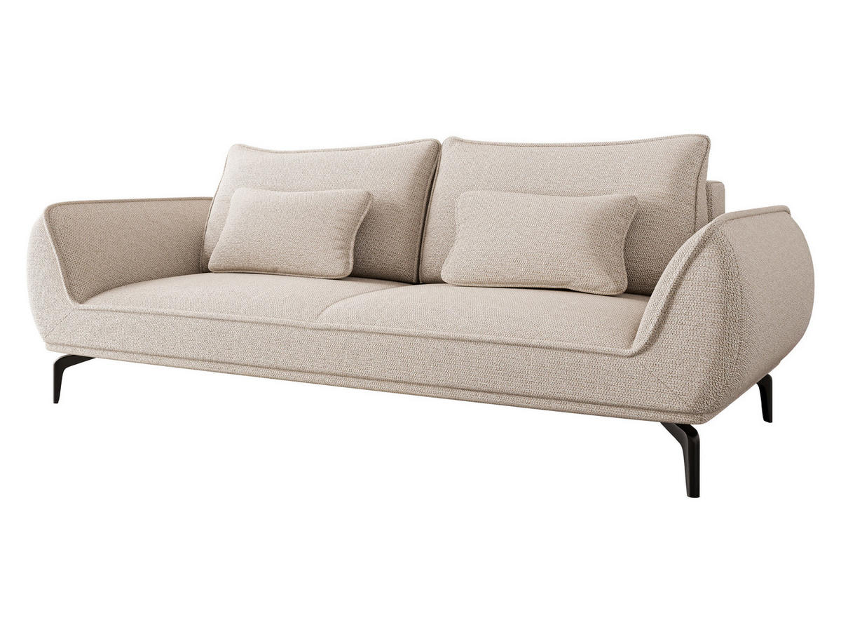 SCHLAFSOFA Cavo 3R - Schwarz/Naturfarben, Holz/Textil (249/86/118cm) - MIRJAN24