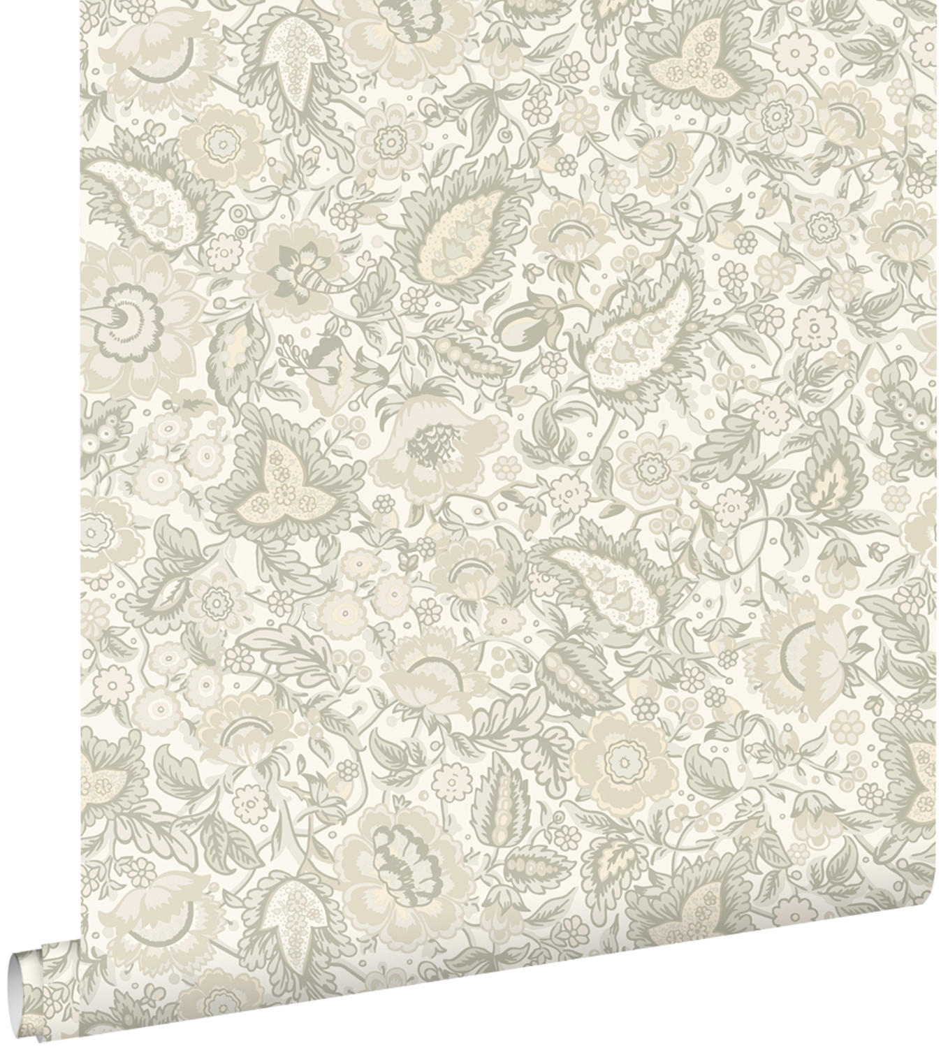 TAPETE Blumenmuster 50 x 900 cm - Grün, Papier (50/900cm) - ESTAhome