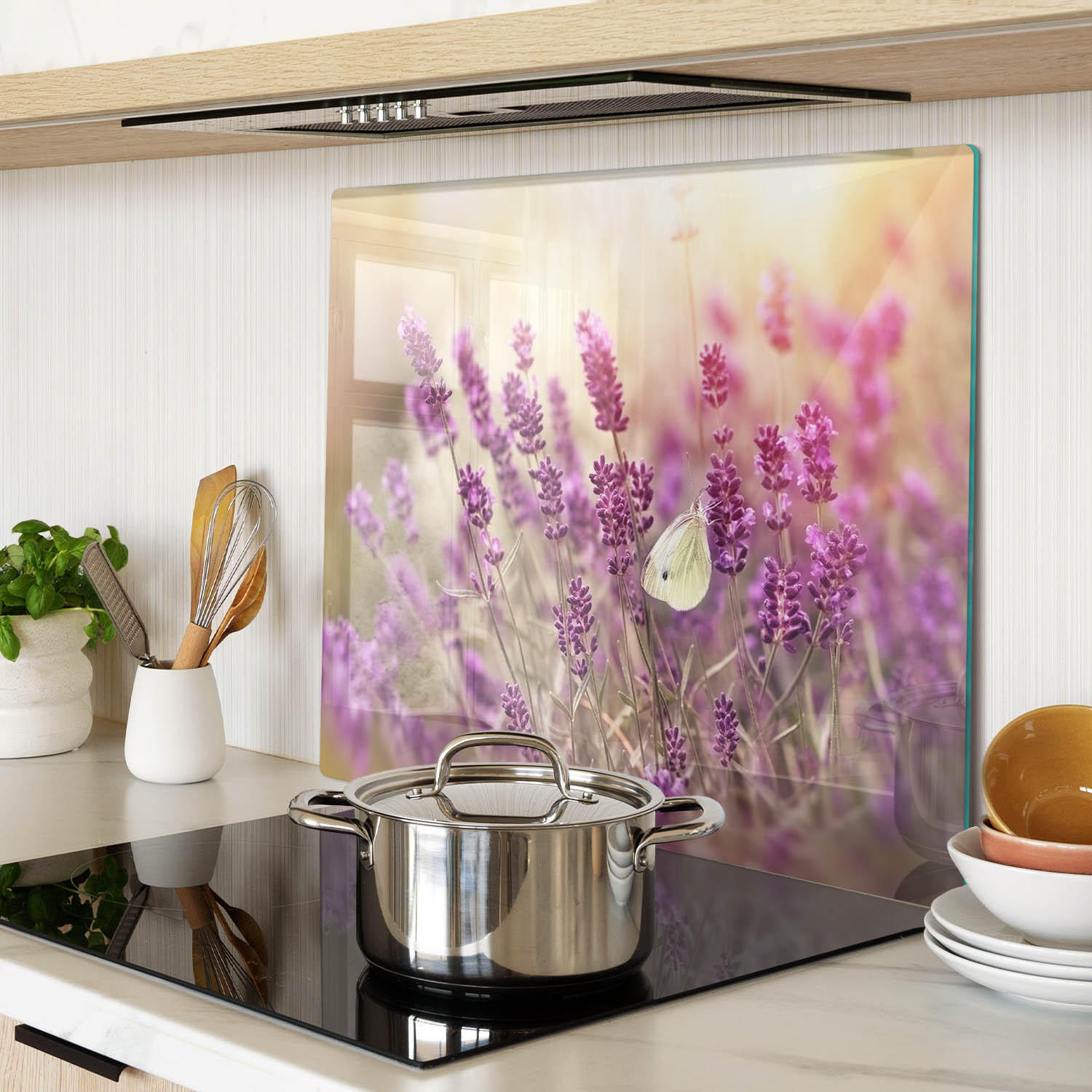 GLASPLATTE 60x52 cm Lavendel - Lila, Glas (60/0.4/52cm) - TULUP