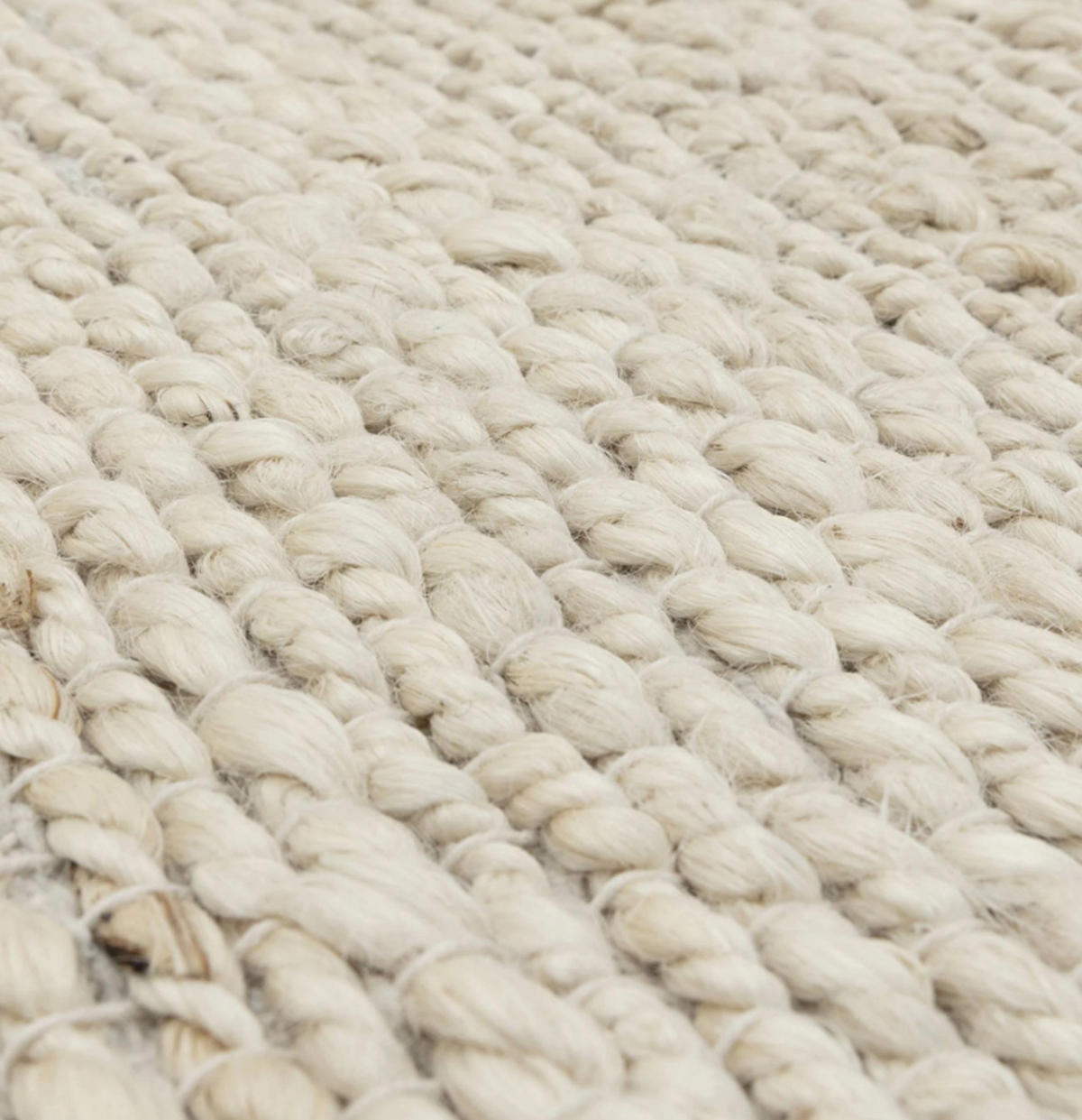 TEPPICH Wohn-/Schlafzimmer Flachgewebe Naturfaser CLARITY Weiß 120x170 cm - Weiß, Naturmaterialien (120/170cm) - Novatrend