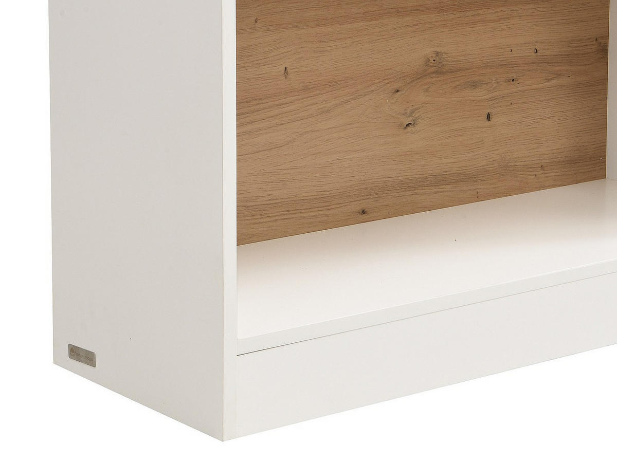 BÜCHERREGAL - 80 cm x 30 cm - holz - naturfarben hell, weiß Farenza - Weiß, Holz (80/180/30cm) - Vente-Unique