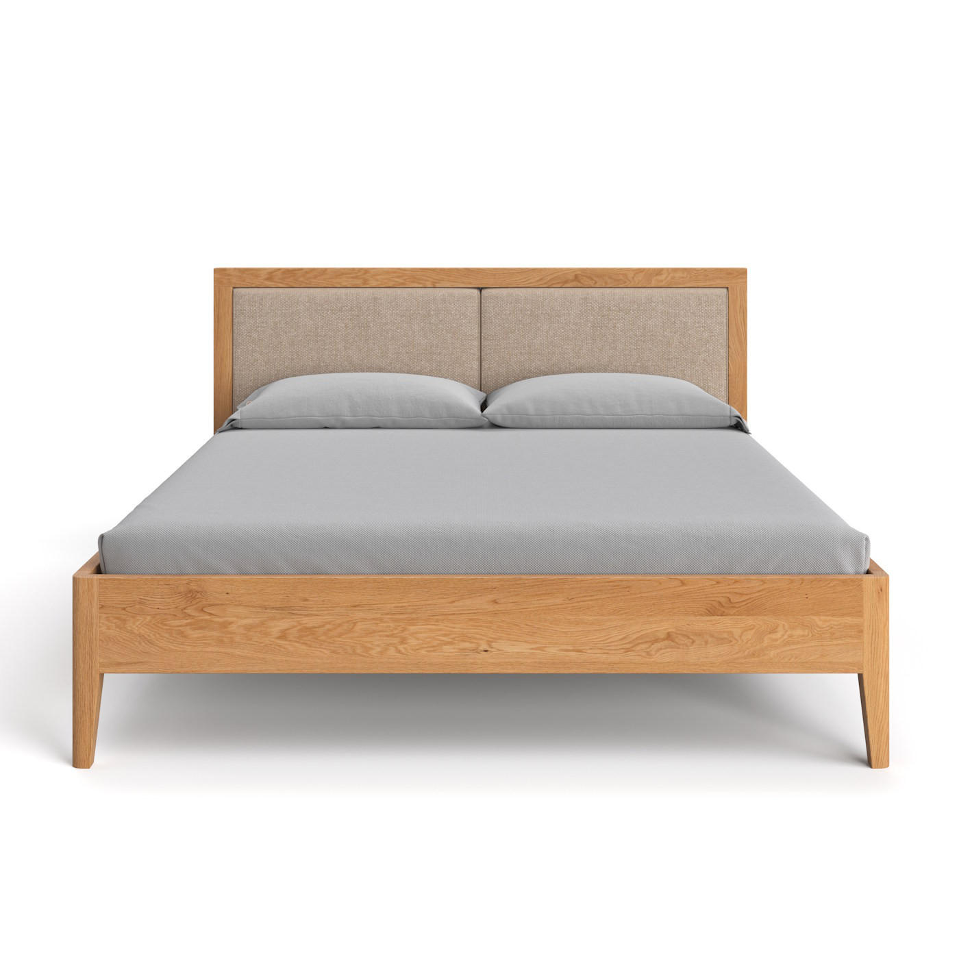 Danzz Massivholzbett Eiche, Natur, Beige 180x200 cm